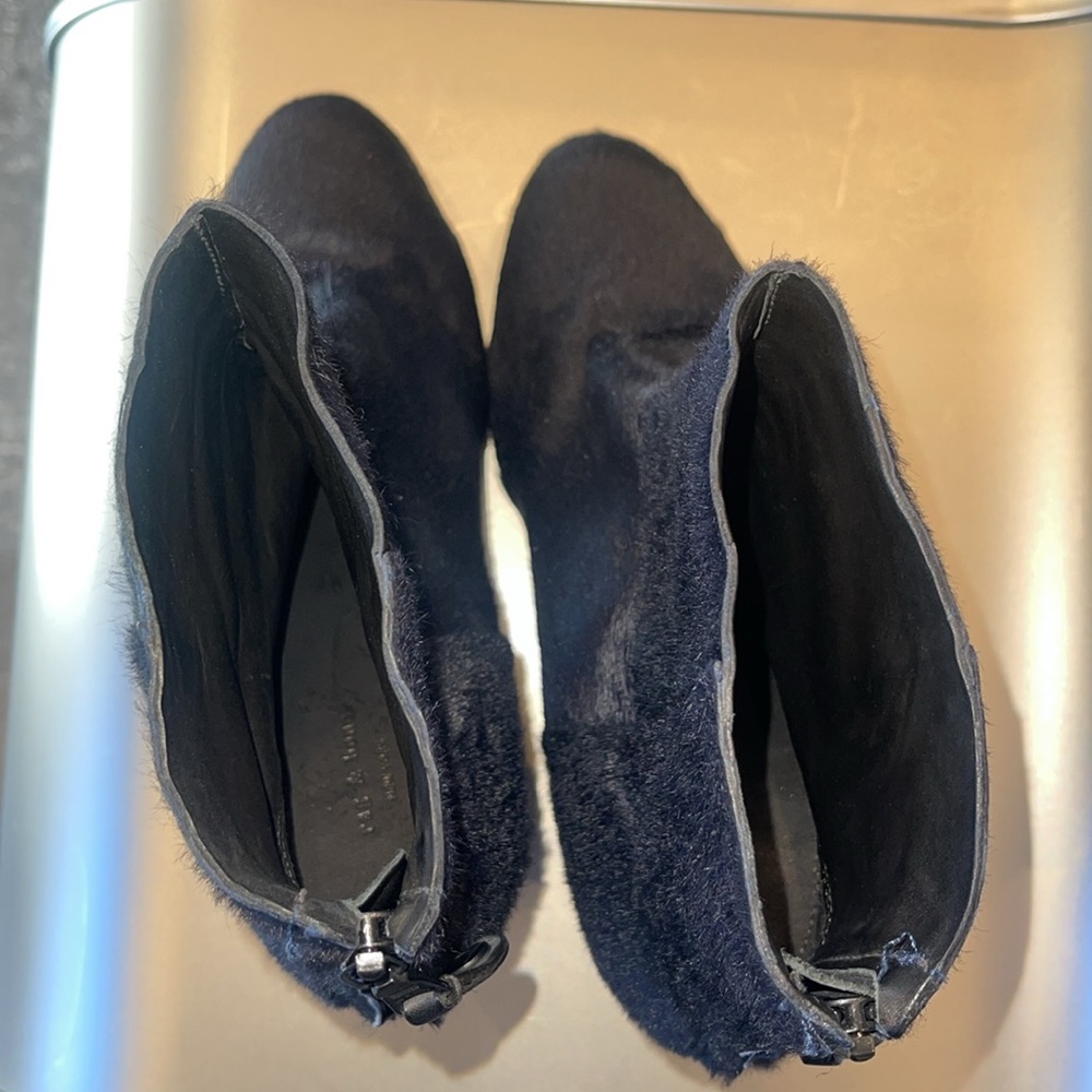 RAG AND BONE NAVY BLUE CALFHAIR NEWBURY BOOT. 38.5 - Picture 6 of 10